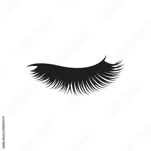 eyelashes logo icon design vector