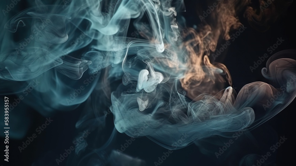 Obraz premium Dramatic vortex of clouds or smoke background. Vapor swirls. Generative AI