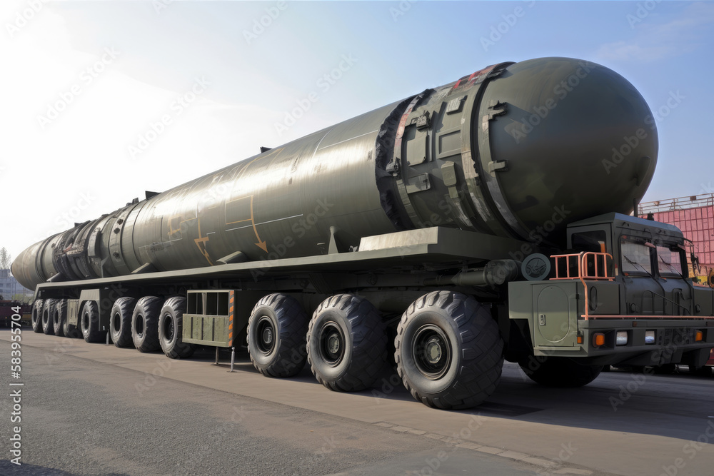 Intercontinental ballistic Missile launch, war, ICBM missile. Generative AI Technology Intercontinental ballistic Missile launch, war, ICBM missile. Generative AI Technology