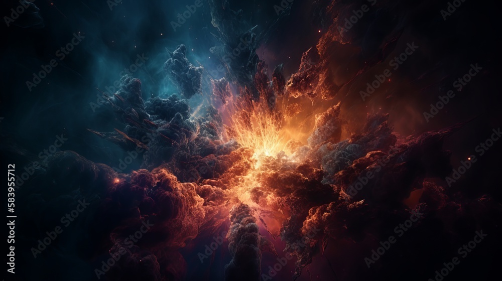 colorful galaxy, a lot of mysteries in it - AI Generated