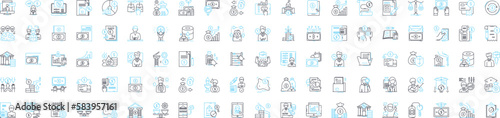 Investment and portfolio management vector line icons set. Investment, Portfolio, Management, Asset, Equity, Fixed income, Alternative illustration outline concept symbols and signs