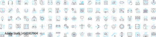 Gambling vector line icons set. Betting, Wagers, Wagering, Gaming, Luck, Risk, Casino illustration outline concept symbols and signs
