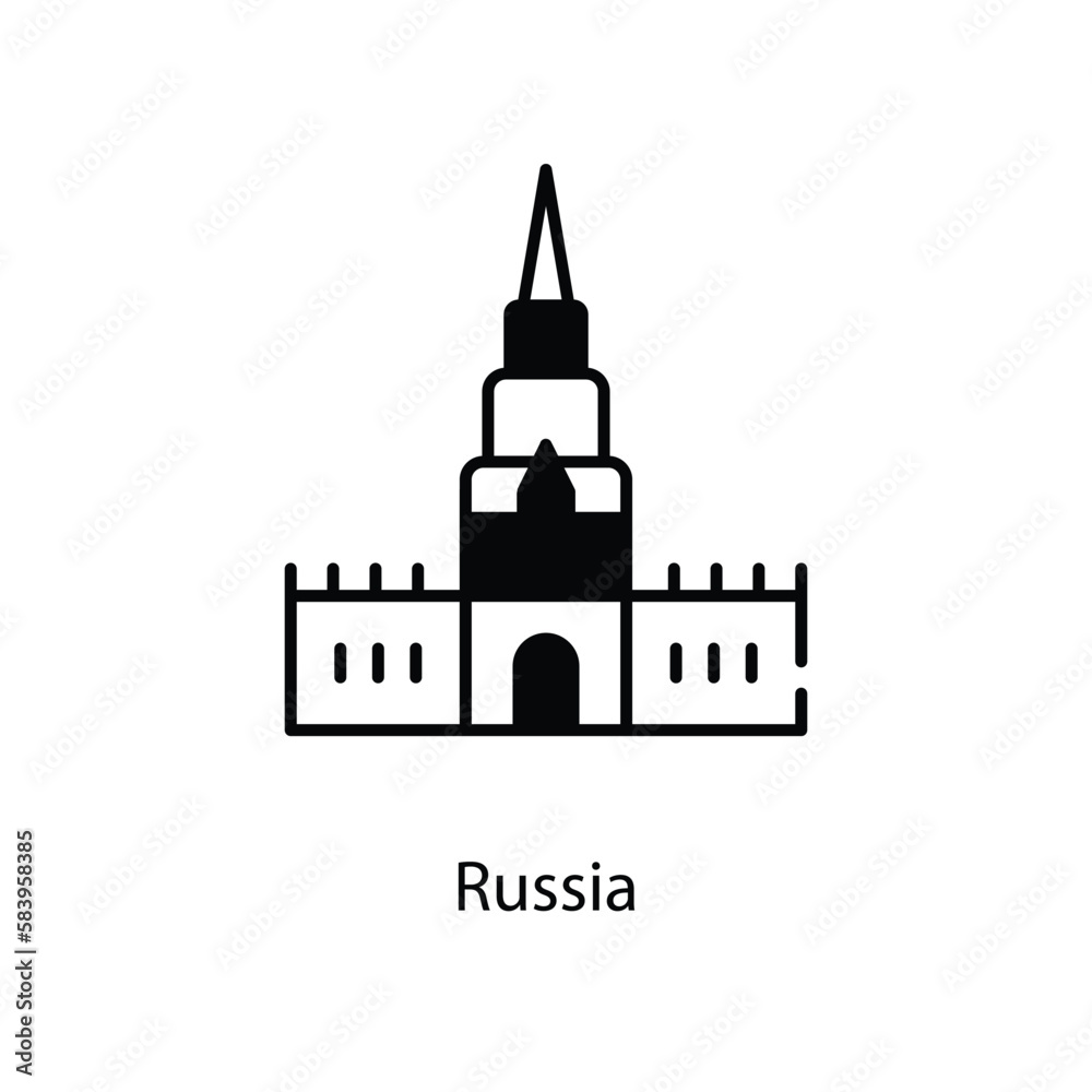 Russia icon. Suitable for Web Page, Mobile App, UI, UX and GUI design.