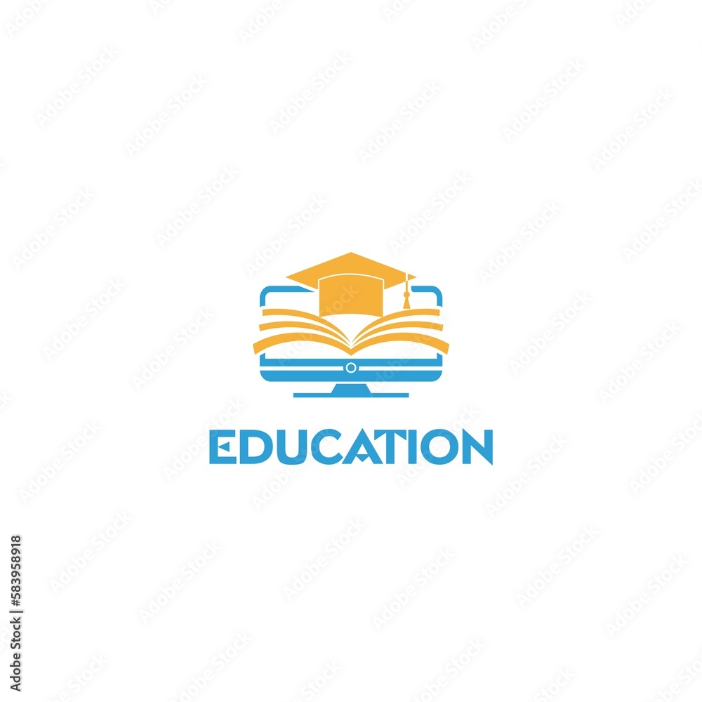 Online education logo template isolated on white background