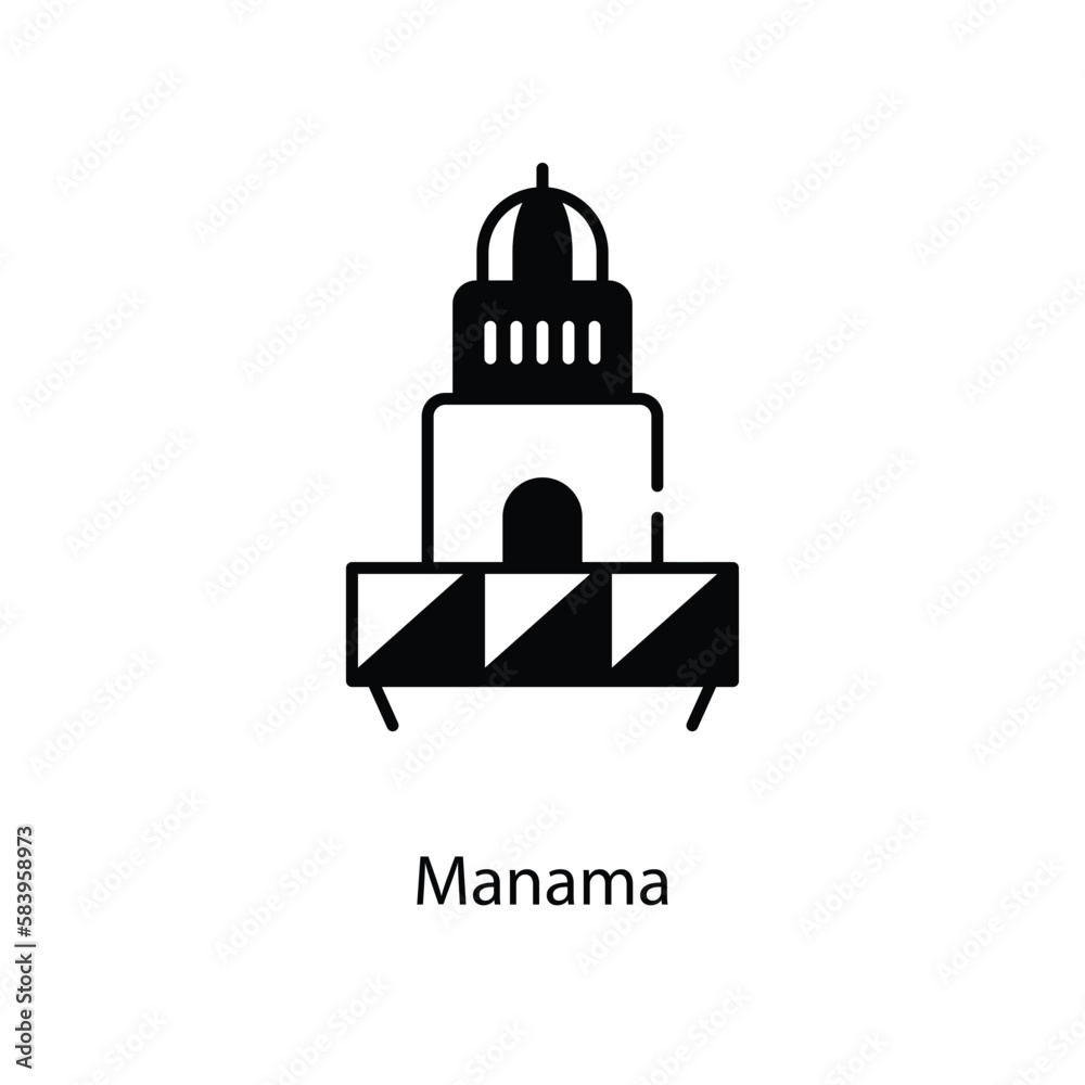 Manama icon. Suitable for Web Page, Mobile App, UI, UX and GUI design.