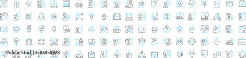 Product management vector line icons set. Product, Management, Planning, Development, Optimization, Branding, Delivery illustration outline concept symbols and signs