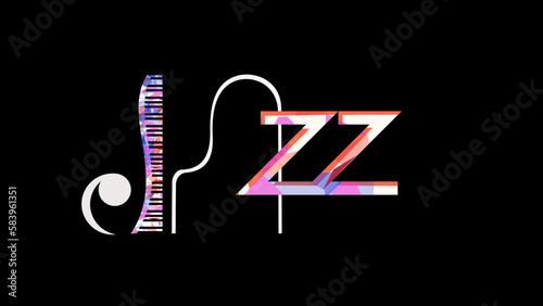 jazz poster with piano keys