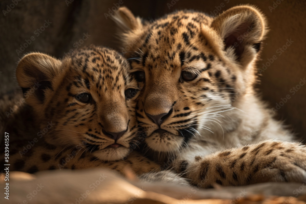 Fototapeta premium Showing Affection in the Wild, AI Generated