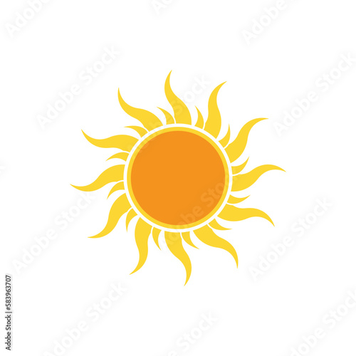 sun logo icon design vector