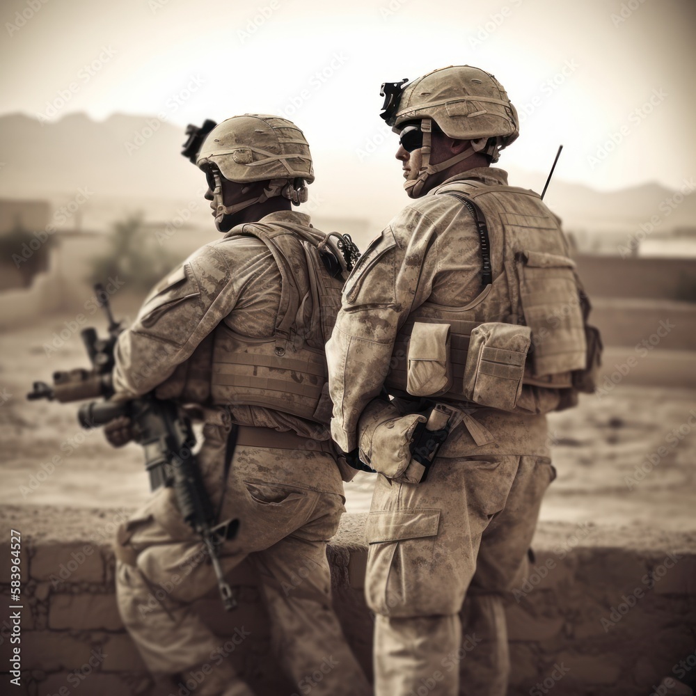 Obraz premium Military Forces Stay we always stick together