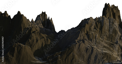 3D renders - mountains - landscapes - isolated PNG images