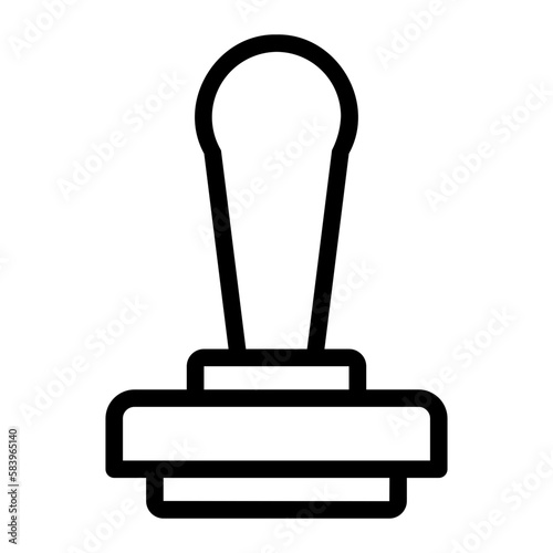 stamp line icon