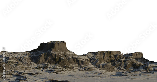 3D renders - mountains - landscapes - isolated PNG images