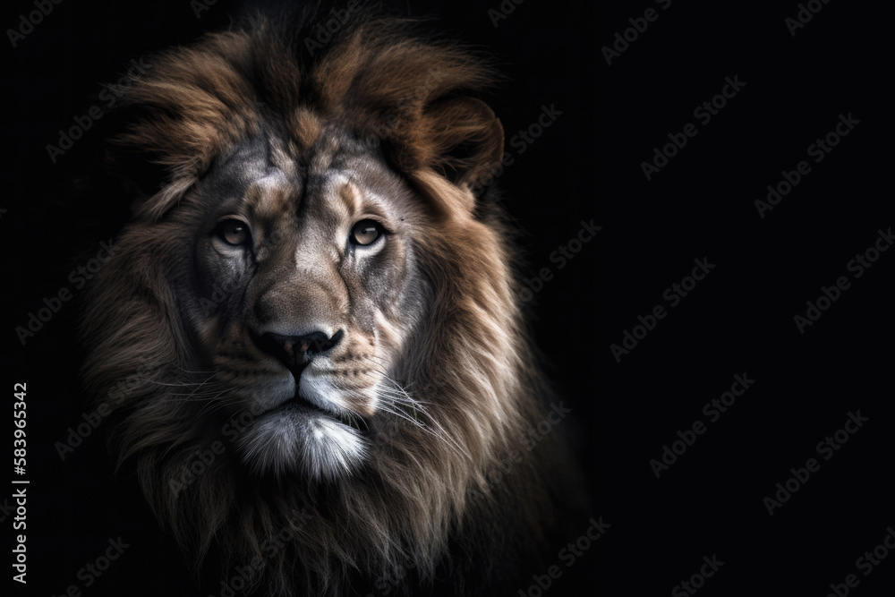 portrait of a lion, Generative AI