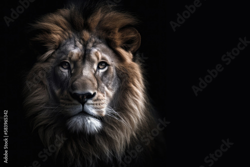 portrait of a lion, Generative AI