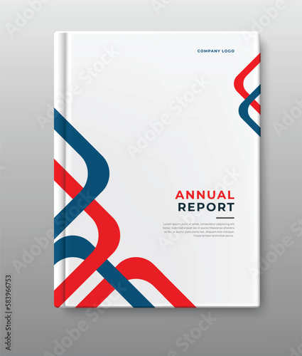 business annual report template cover design