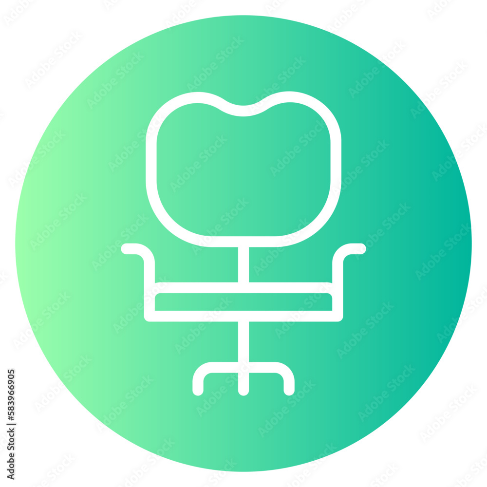 desk chair gradient icon desk chair gradient icon