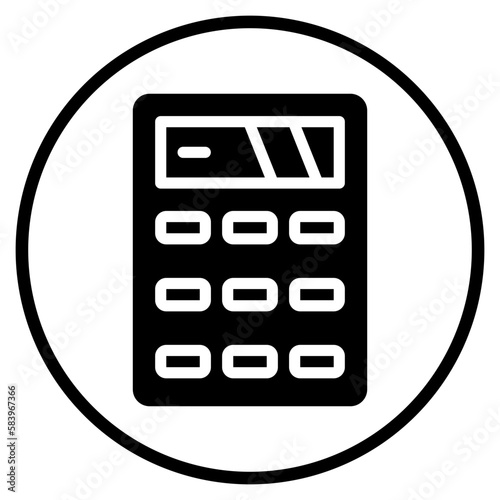 calculator glyph icon