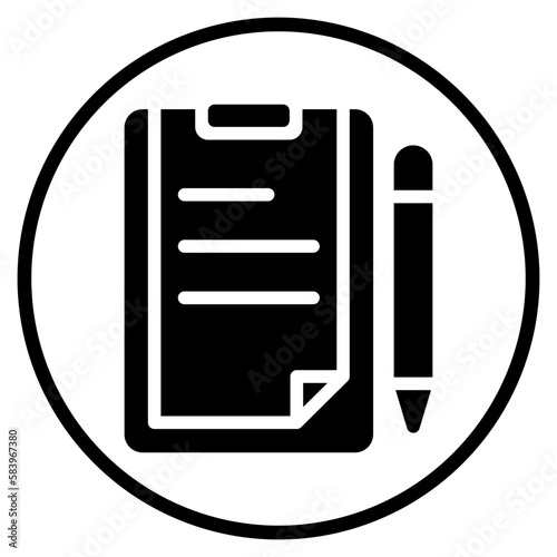 clipboard glyph icon