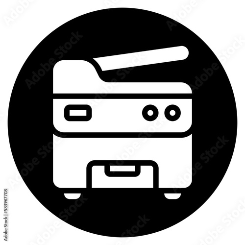 copy machine glyph icon
