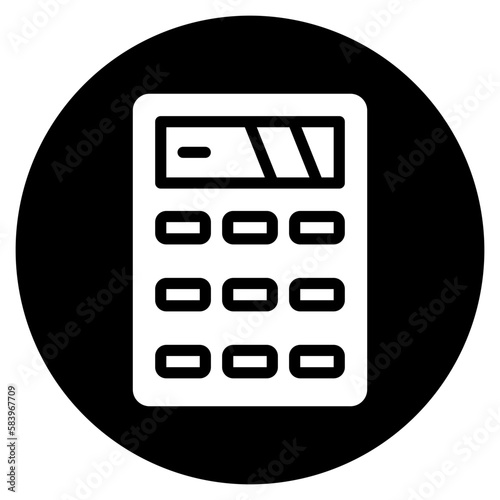 calculator glyph icon