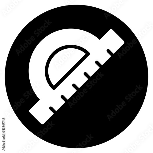 protractor glyph icon