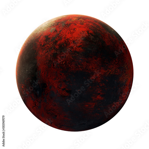 Fototapeta Naklejka Na Ścianę i Meble -  3D renders - Planets & asteroids - isolated PNG images