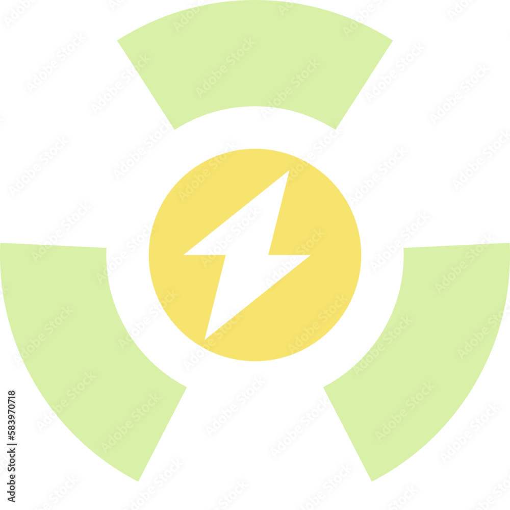 radioactive energy flat icon