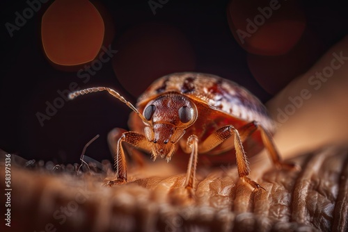 Common Bed Bug - Cimex hemipterus - Generative AI photo