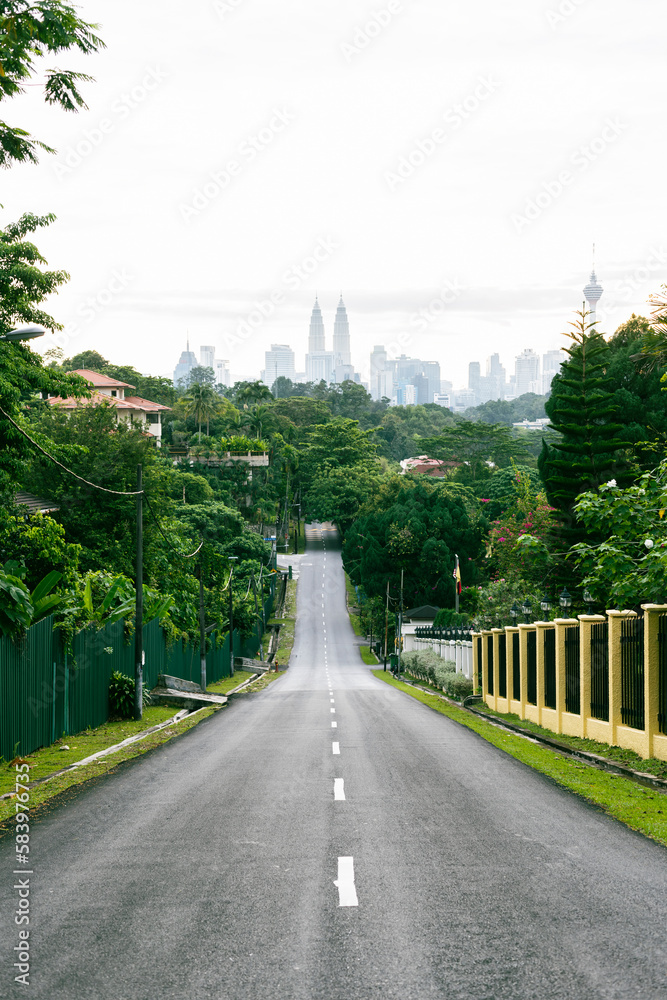 road in the park in Kuala Lumpur