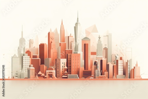 Stylish New York City Skyline Illustration