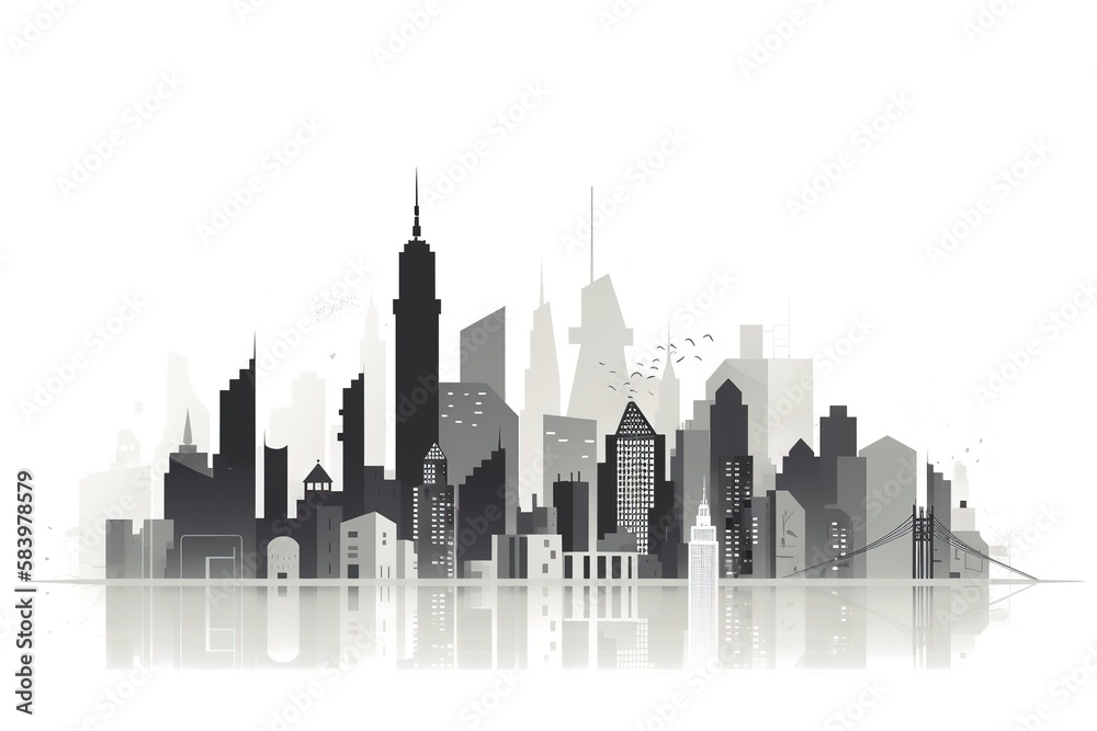Minimalistic New York City Skyline Illustration
Minimalistic New York City Skyline Illustration