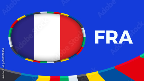 France flag stylized for European football tournament qualification.