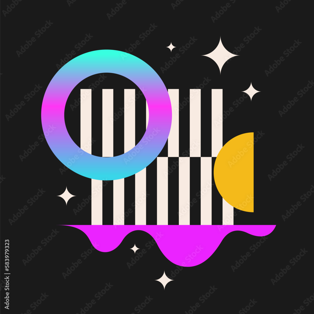 Fototapeta premium Composition with geometric shapes. Abstract background for design.
