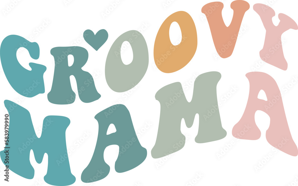 Groovy Mama SVG Cut Files - Mother's Day, Mother's Day SVG, Mom SVG, Mama SVG, Best Mother's Day SVG, Best Mom SVG, T-shirt design for Mother's Day svg, Files for Cricut