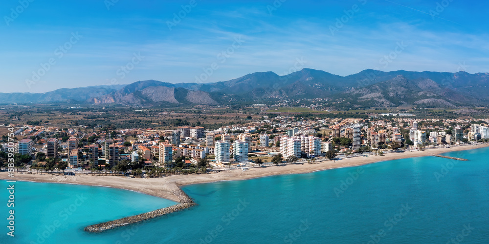 Stunning Panorama of Benicàssim Beach on the Mediterranean Sea