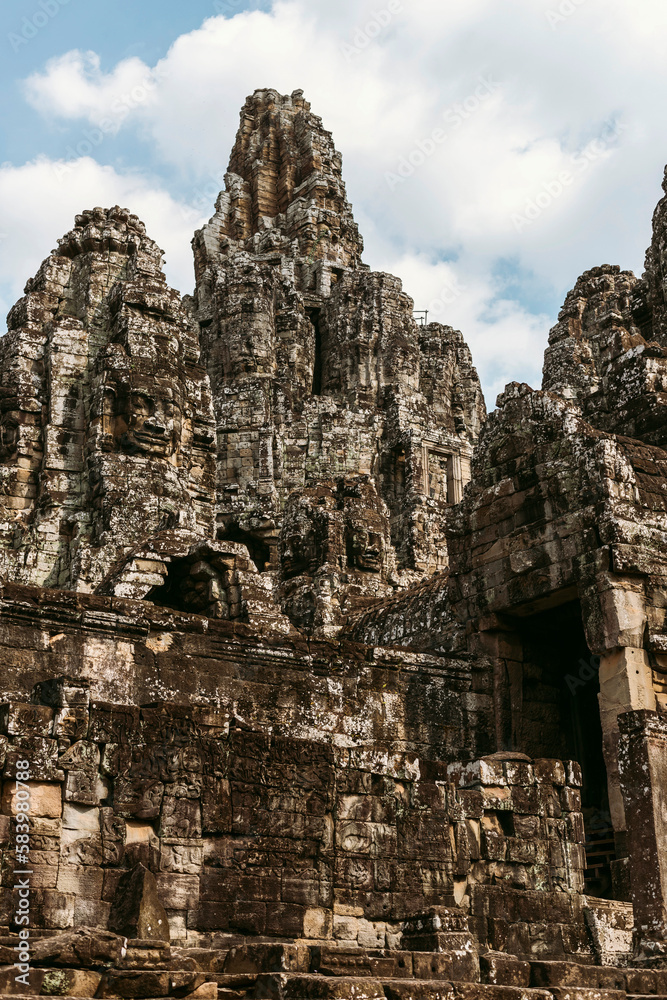 Angkor wat temples of Bayon in Cambodia