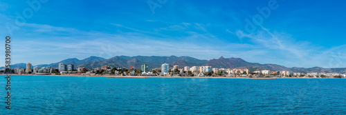 Panoramic View of Benicàssim Beach, Castellón, Spain from the Mediterranean Sea © Peter Togel