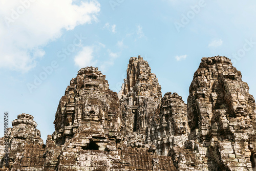 Angkor wat temples of Bayon in Cambodia