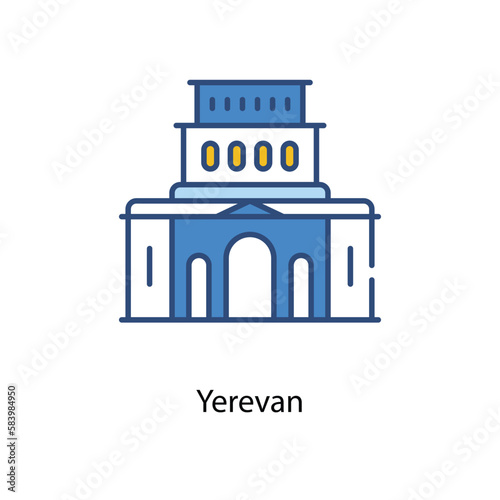 Yerevan icon. Suitable for Web Page, Mobile App, UI, UX and GUI design.