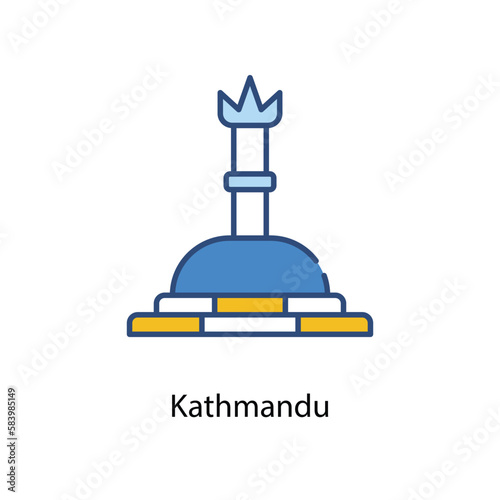 Kathmandu icon. Suitable for Web Page, Mobile App, UI, UX and GUI design.