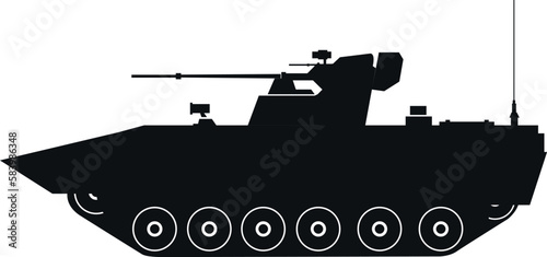 Battle tank bmp Infantry fighting vehicle. Military signs and symbols. photo