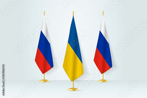 Meeting concept between Ukraine and Russia.