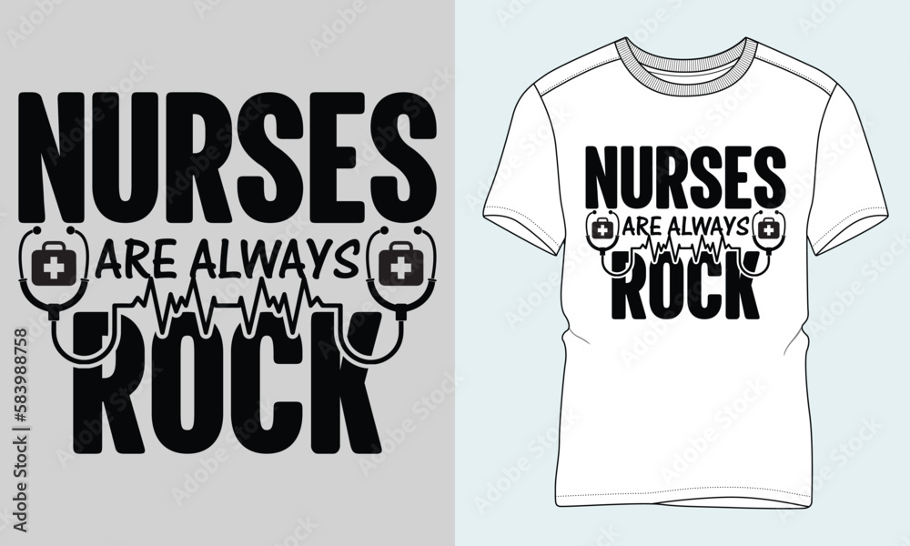 Nurse Typography T-shirt Vector Design.
Nurse Typography T-shirt Vector Design.