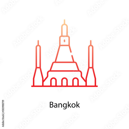 Bangkok icon. Suitable for Web Page, Mobile App, UI, UX and GUI design.