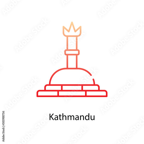 Kathmandu icon. Suitable for Web Page, Mobile App, UI, UX and GUI design.