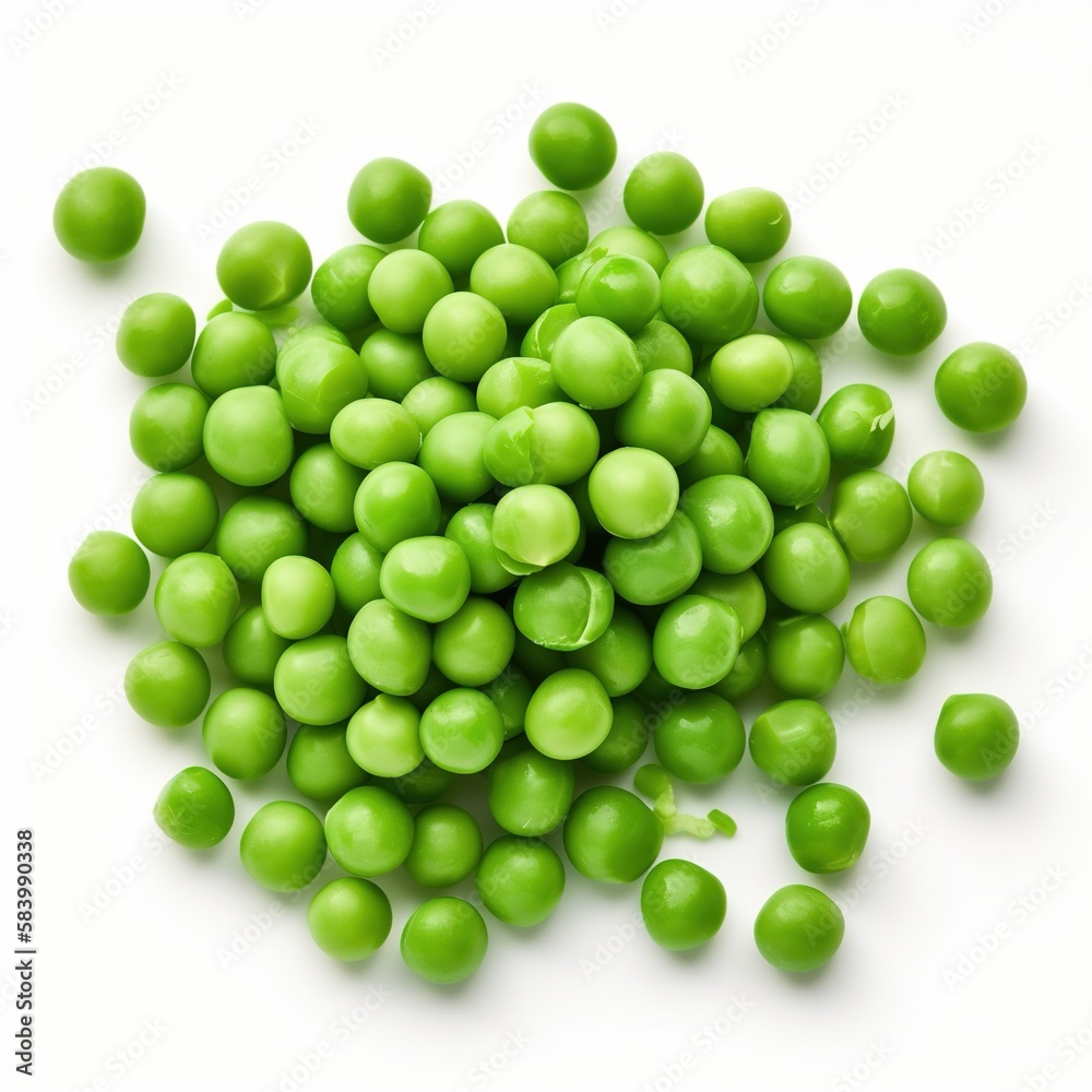 green peas isolated on white - obrazy, fototapety, plakaty 