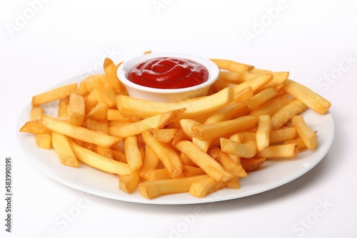 french fries with ketchup and mustard