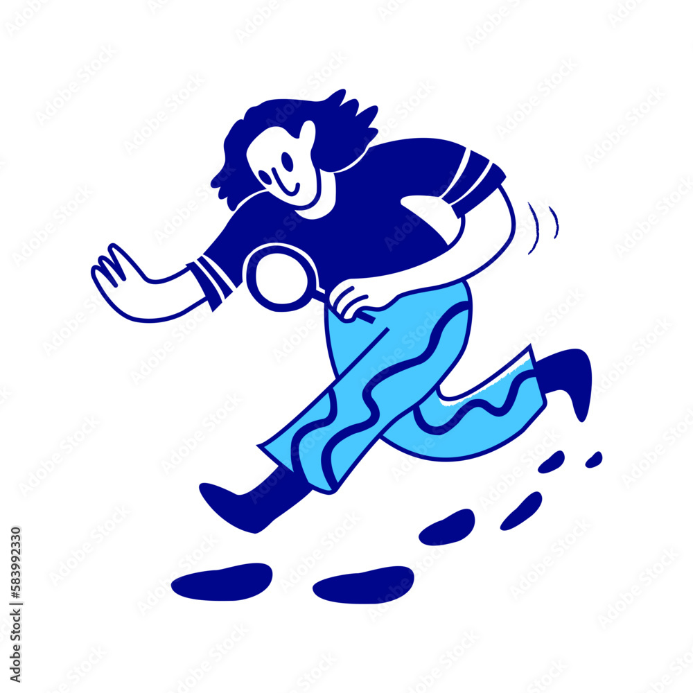 Fototapeta premium Student following footstep