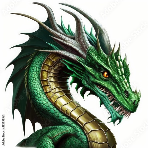 green dragon head